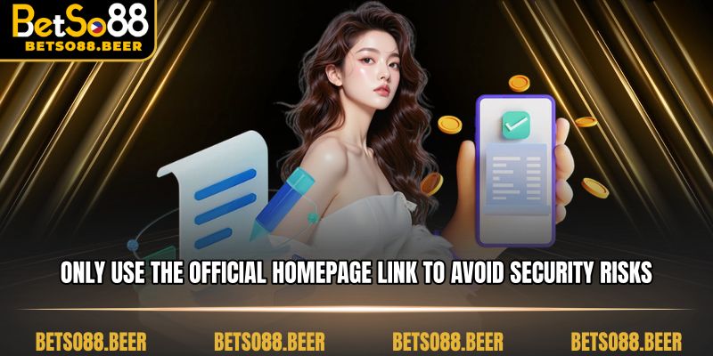 Only use the official homepage link to avoid security risks from fake websites