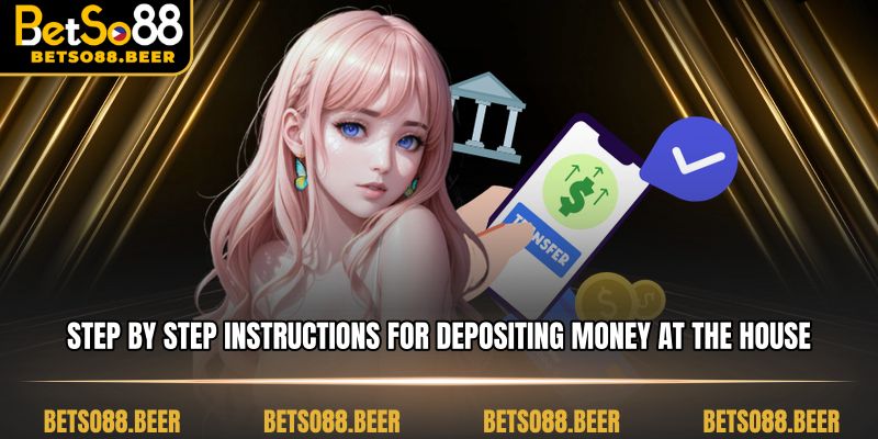 Step by step instructions for depositing money at the house